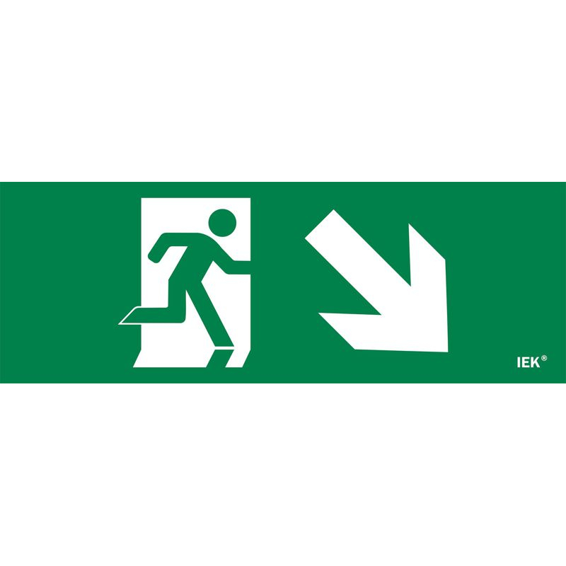 Этикетка самоклеящаяся 280х100мм Фигура/стрелка вниз вправо IEK