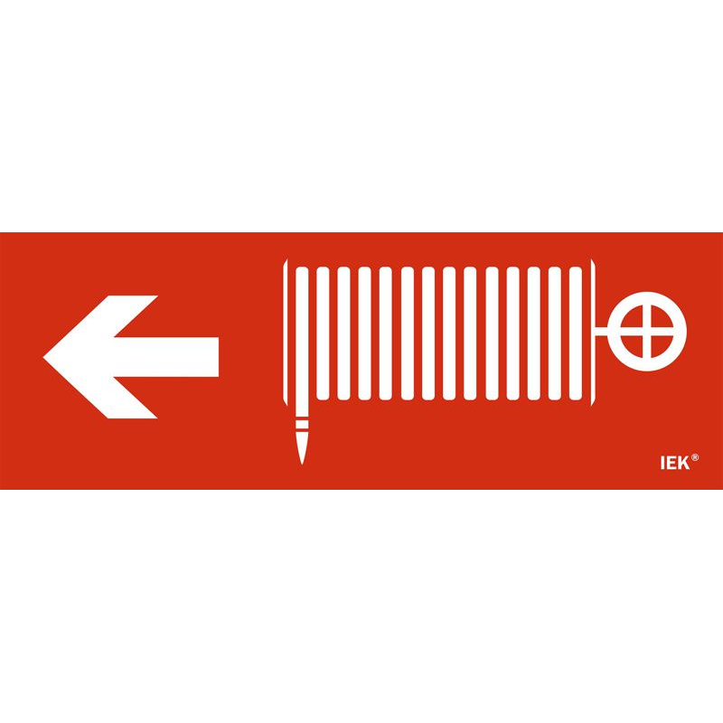 Этикетка самоклеящаяся 280х100мм Пожарный кран/стрелка налево IEK