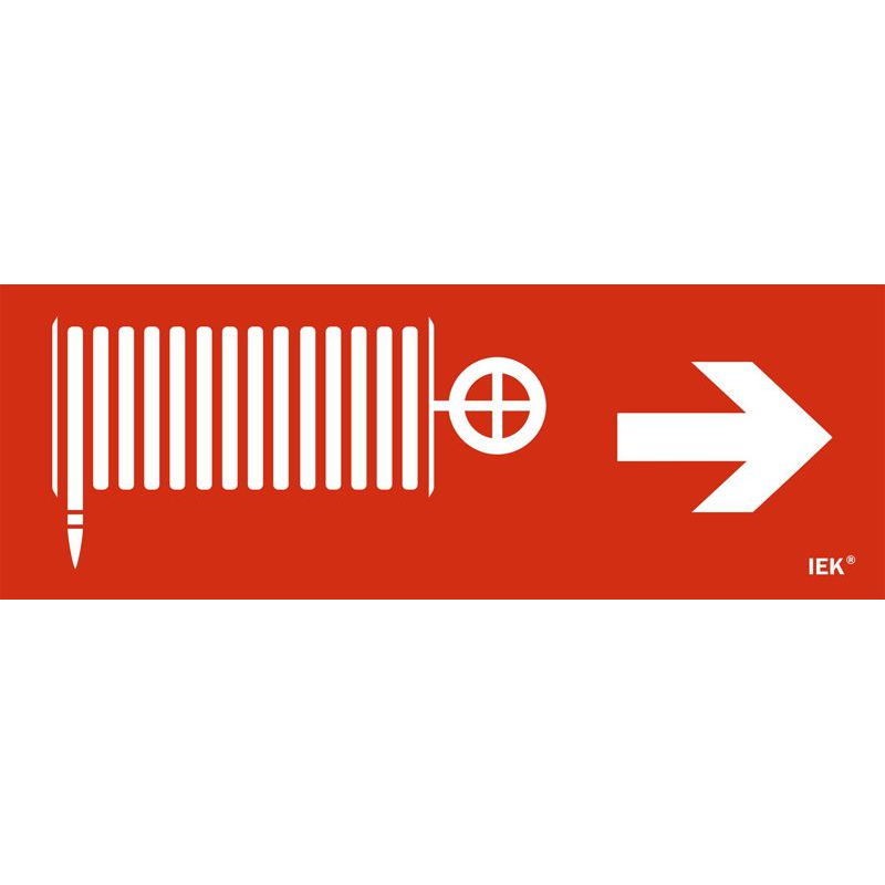 Этикетка самоклеящаяся 280х100мм Пожарный кран/стрелка направо IEK
