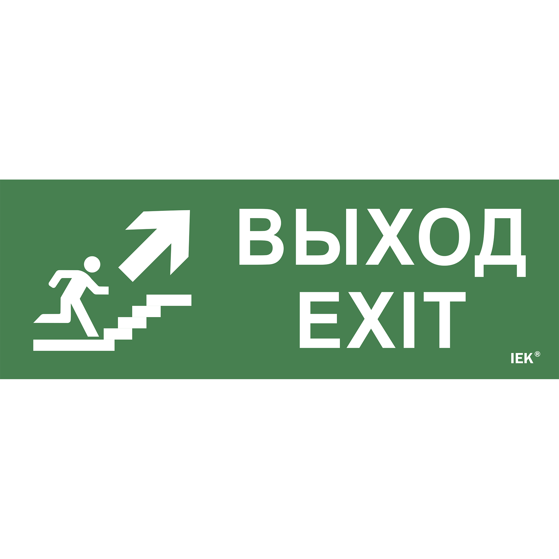 Этикетка самоклеящаяся 280х100мм Выход/лестница вверх/фигура IEK