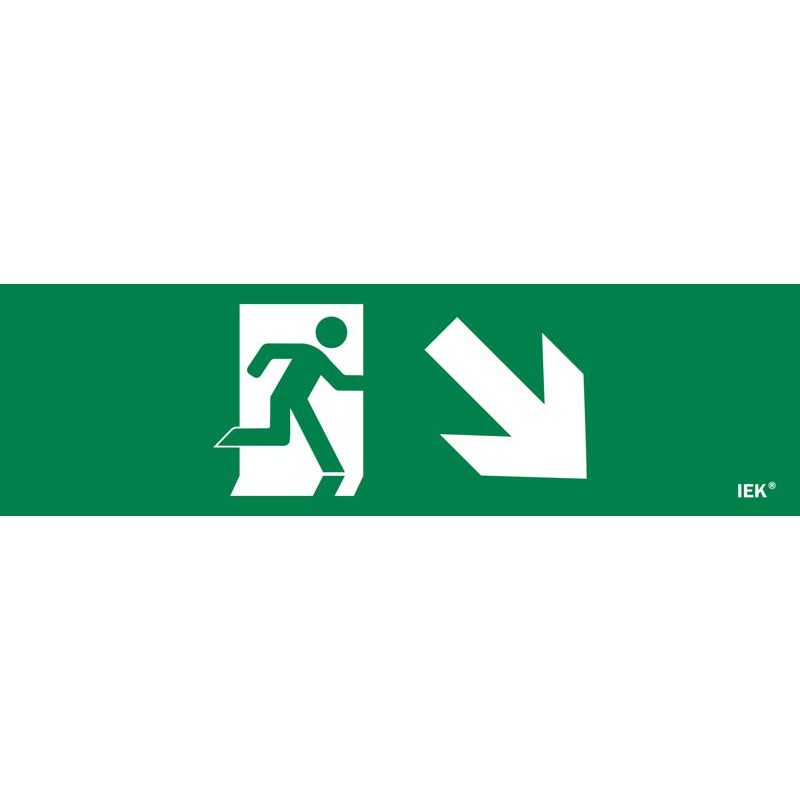 Этикетка самоклеящаяся 310х90мм Фигура/стрелка вниз вправо IEK