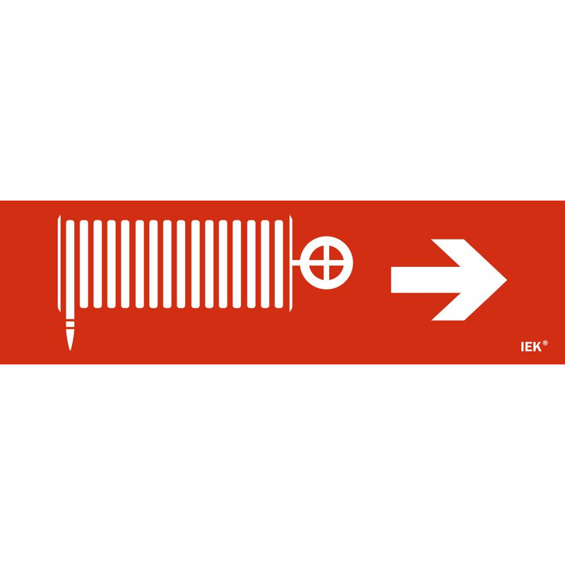 Этикетка самоклеящаяся 310х90мм Пожарный кран/стрелка направо IEK