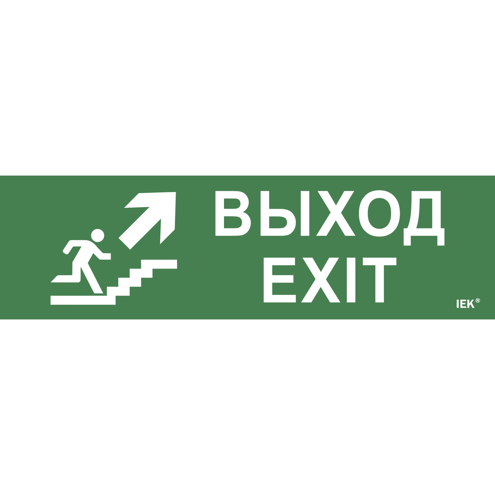 Этикетка самоклеящаяся 310х90мм Выход/лестница вверх/фигура IEK