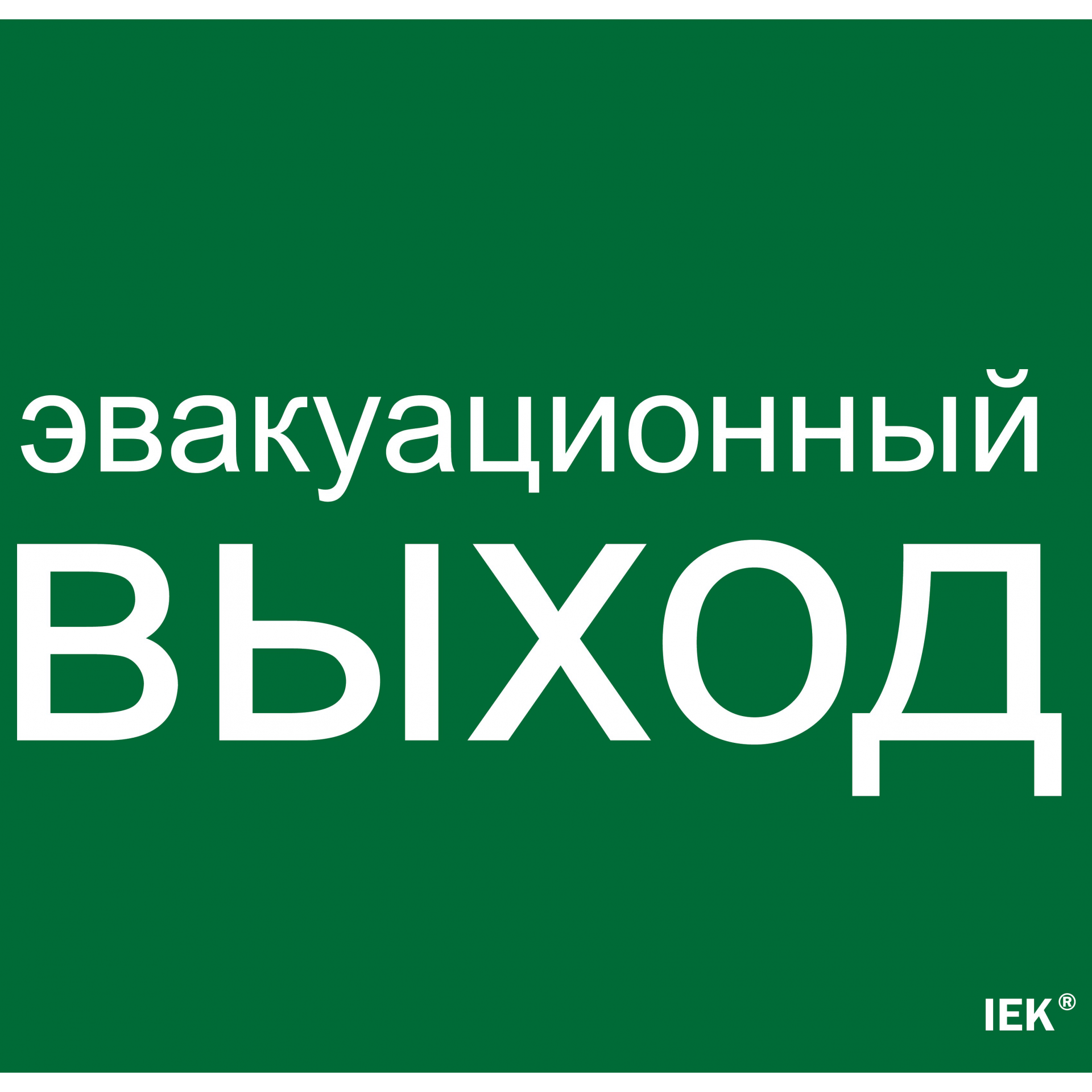 Этикетка самоклеящаяся 310х280мм Эвакуационный выход IEK