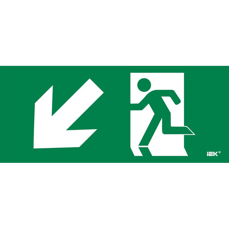 Этикетка самоклеящаяся 330х140мм Фигура/стрелка вниз влево IEK