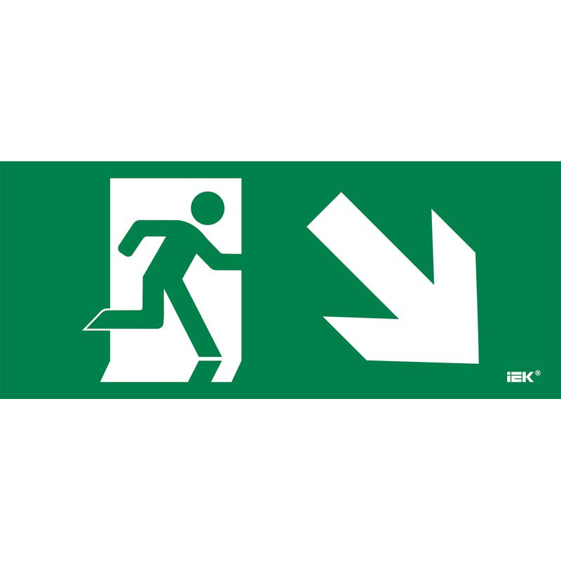 Этикетка самоклеящаяся 330х140мм Фигура/стрелка вниз вправо IEK