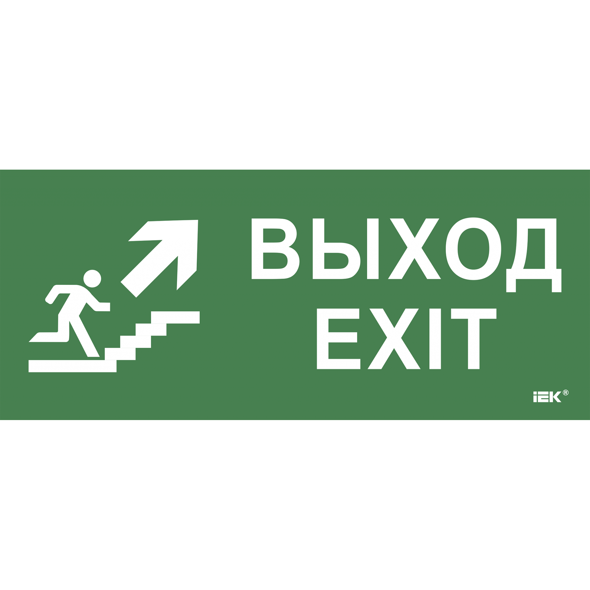 Этикетка самоклеящаяся 330х140мм Выход/лестница вверх/фигура IEK
