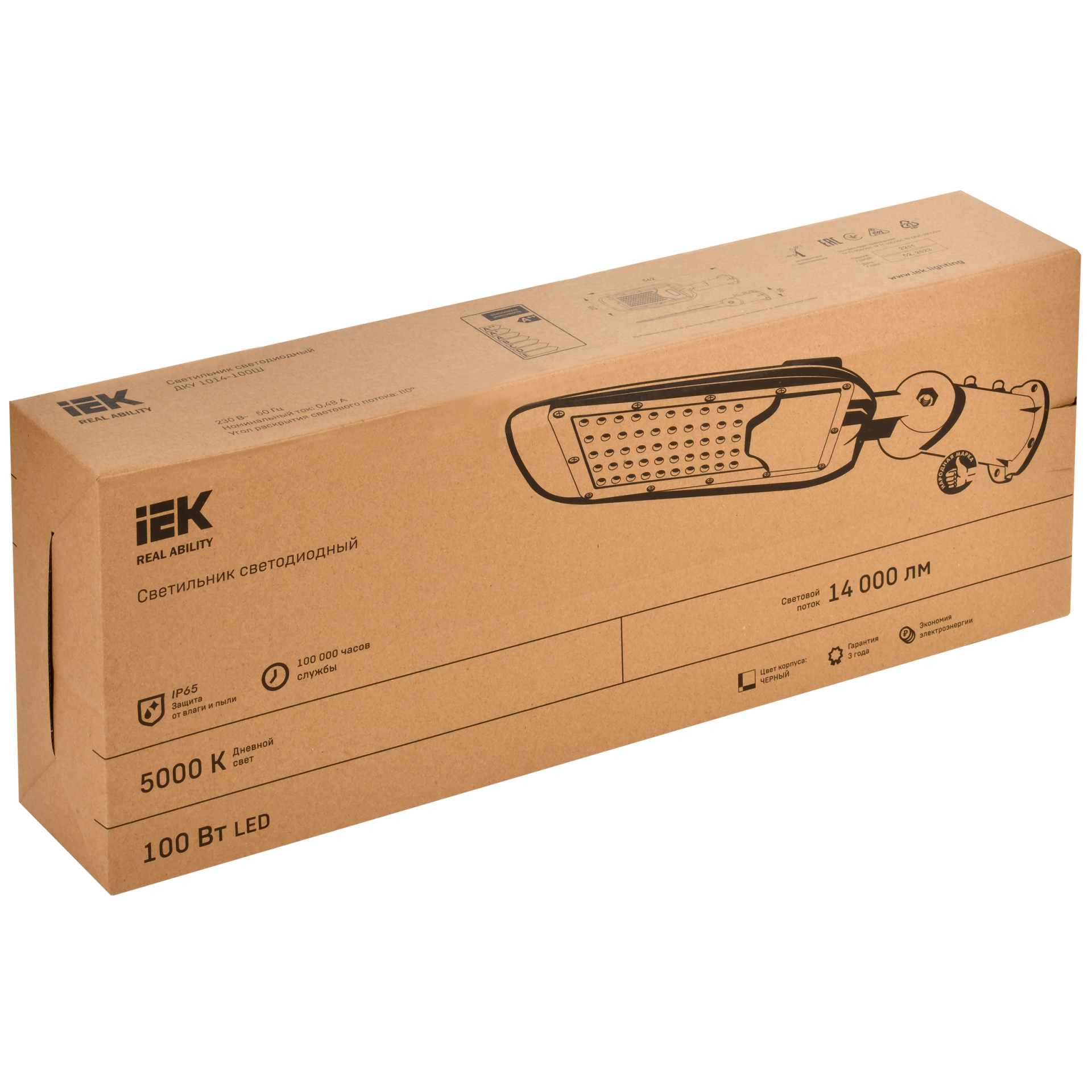 Светильник светодиодный консольный ДКУ 1014-100Ш 5000К IP65 IEK