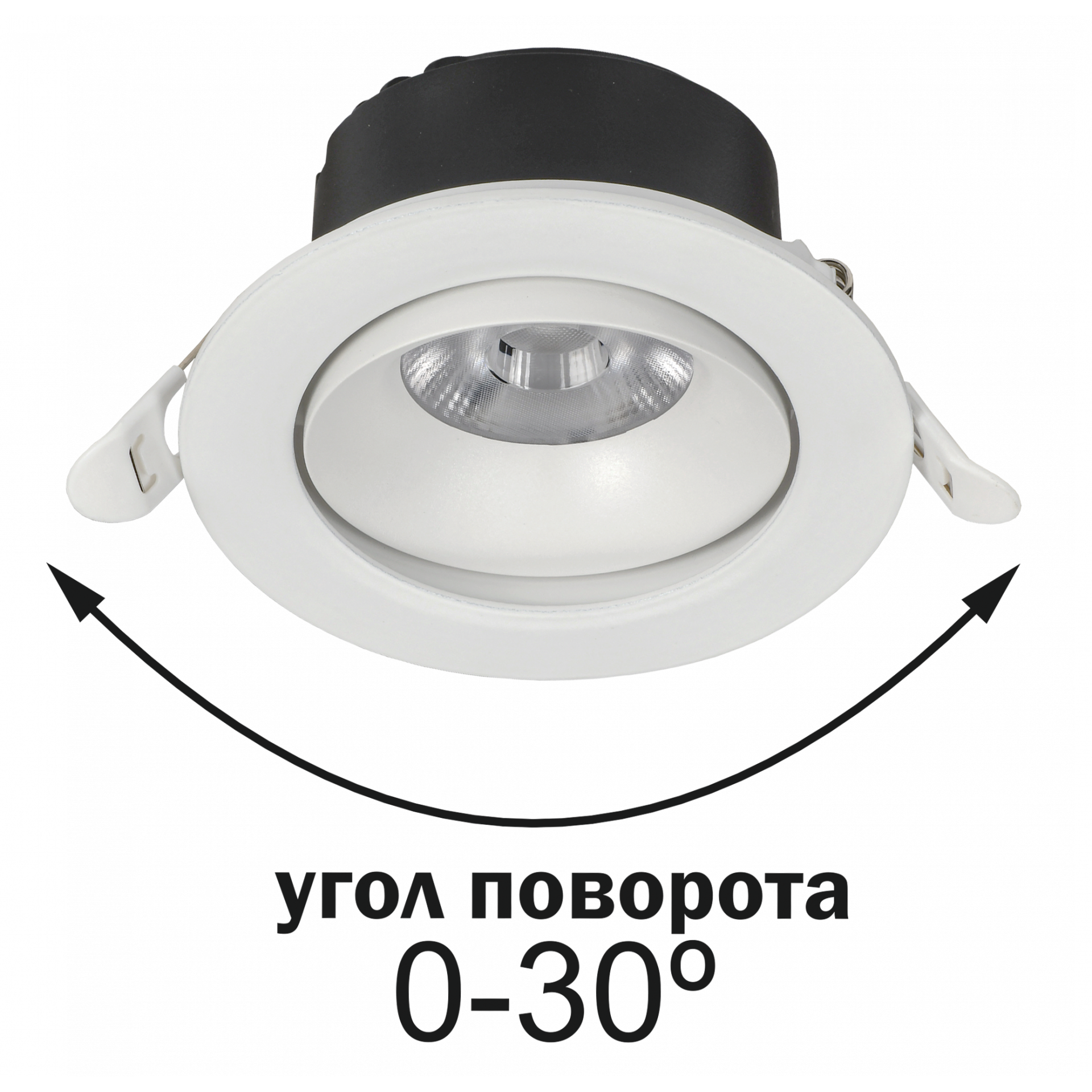 PRO Светильник светодиодный поворотный ДВО 1812 7Вт 4000К IP20 круг белый IEK