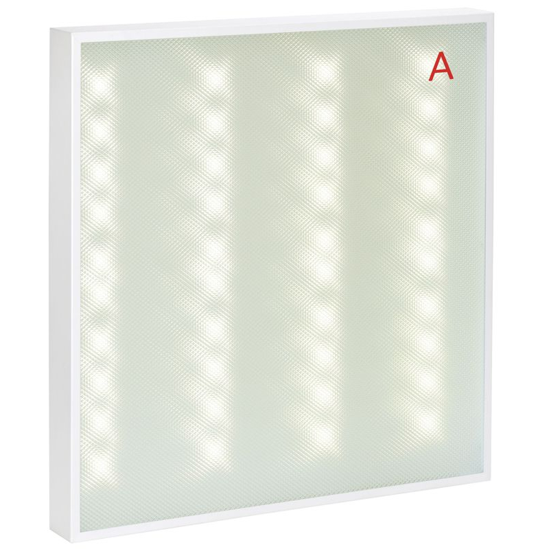 PRO Панель светодиодная ДВО 1001A 45Вт 3000К IP40 595х595мм призма БАП 3ч IEK