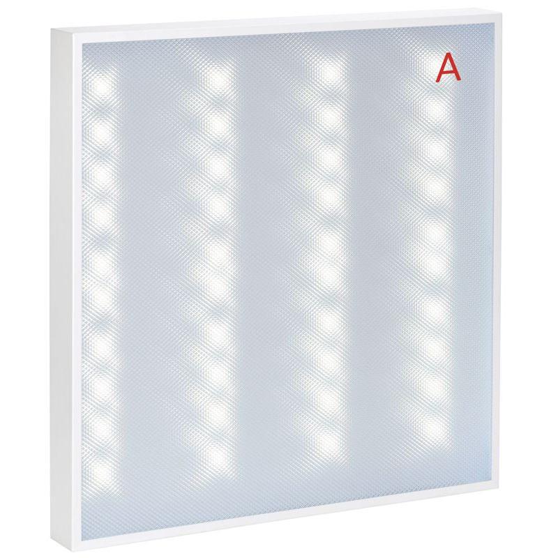 PRO Панель светодиодная ДВО 1001A 45Вт 6500К IP40 595х595мм призма БАП 3ч IEK