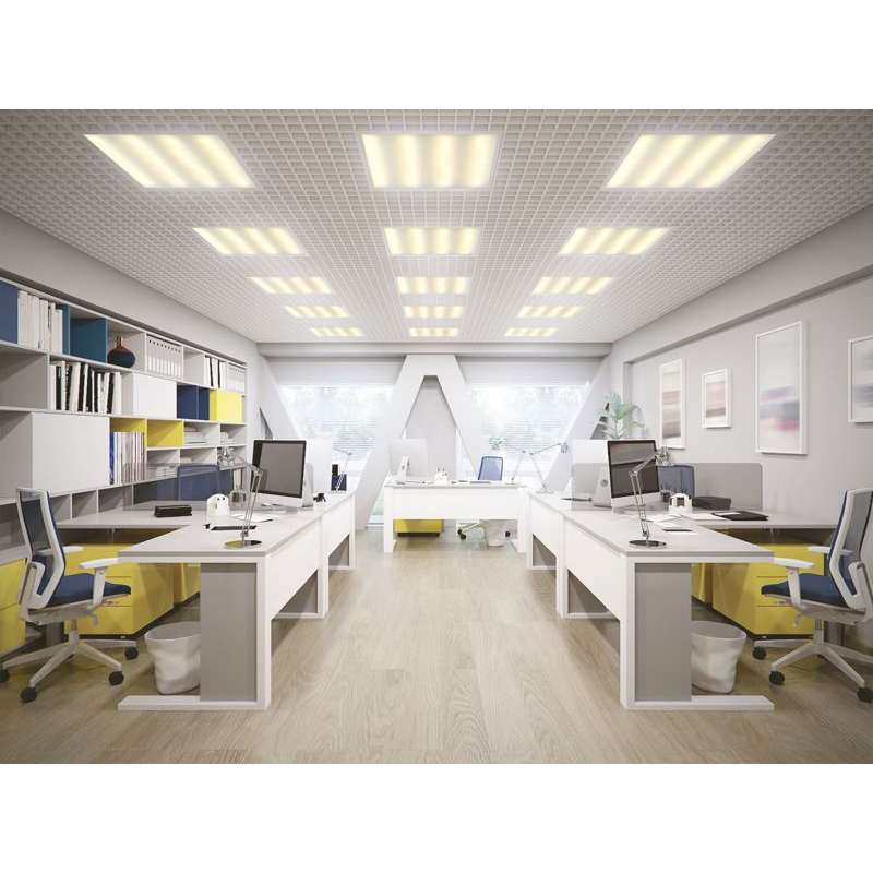 PRO Панель светодиодная ДВО 2001 30Вт 3000К IP40 588х588мм Грильято опал IEK