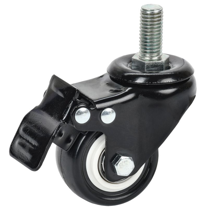 ITK Ролик с тормозом М12 черный