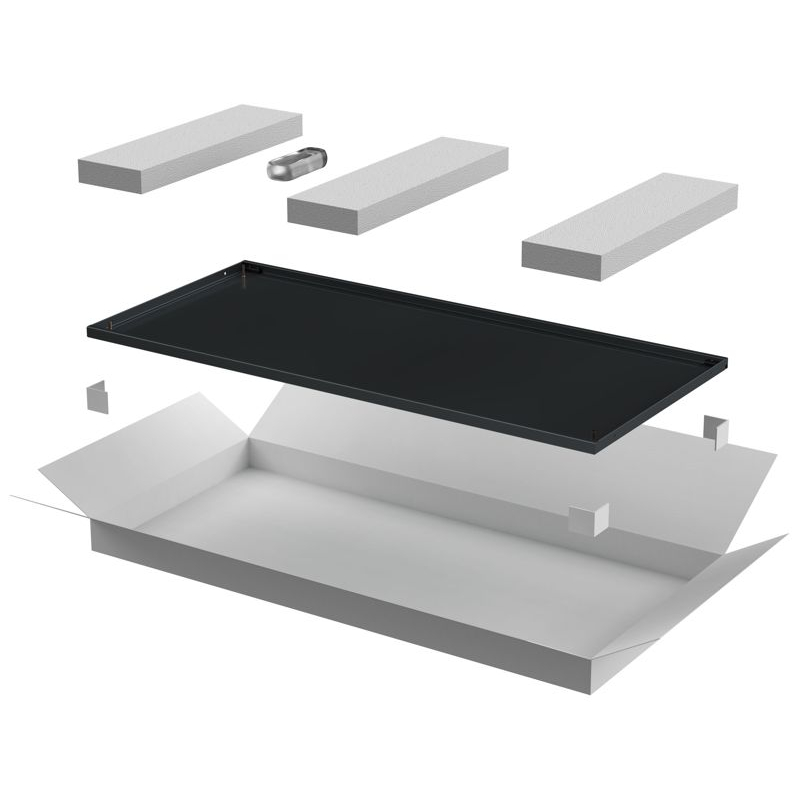 ITK LINEA E Дверь металлическая 600мм для шкафа 33U черная