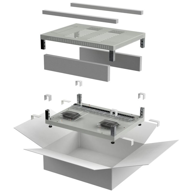 ITK LINEA E Комплект основание и крыша 600х800мм для шкафа 18-47U серый