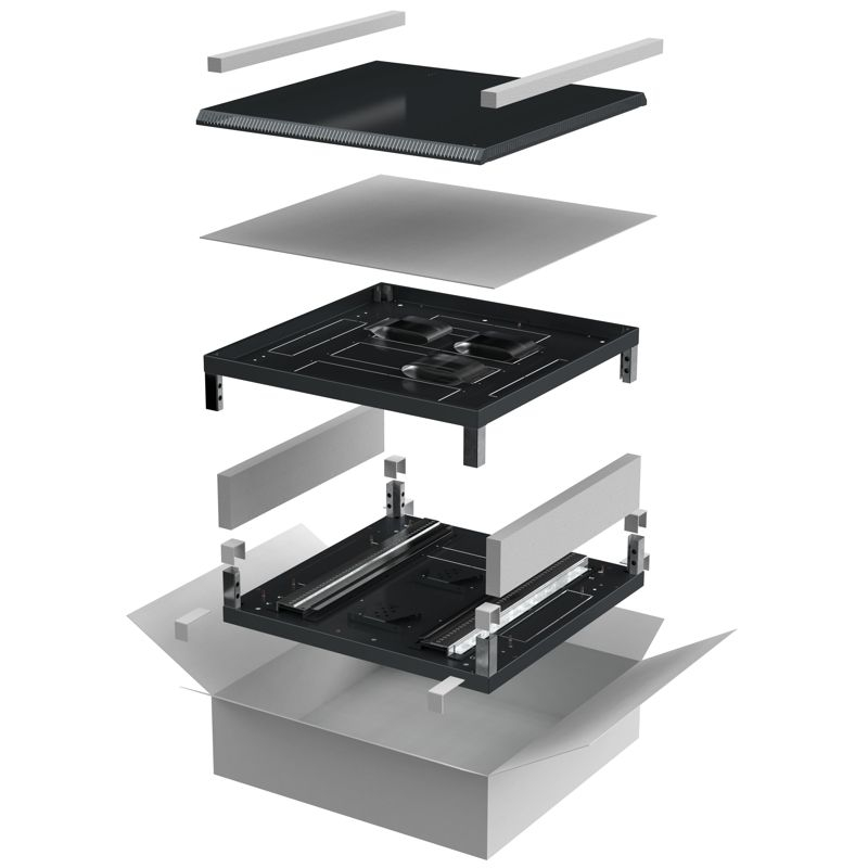 ITK LINEA N Комплект основание и крыша 600х800мм для шкафа 18-27U черный