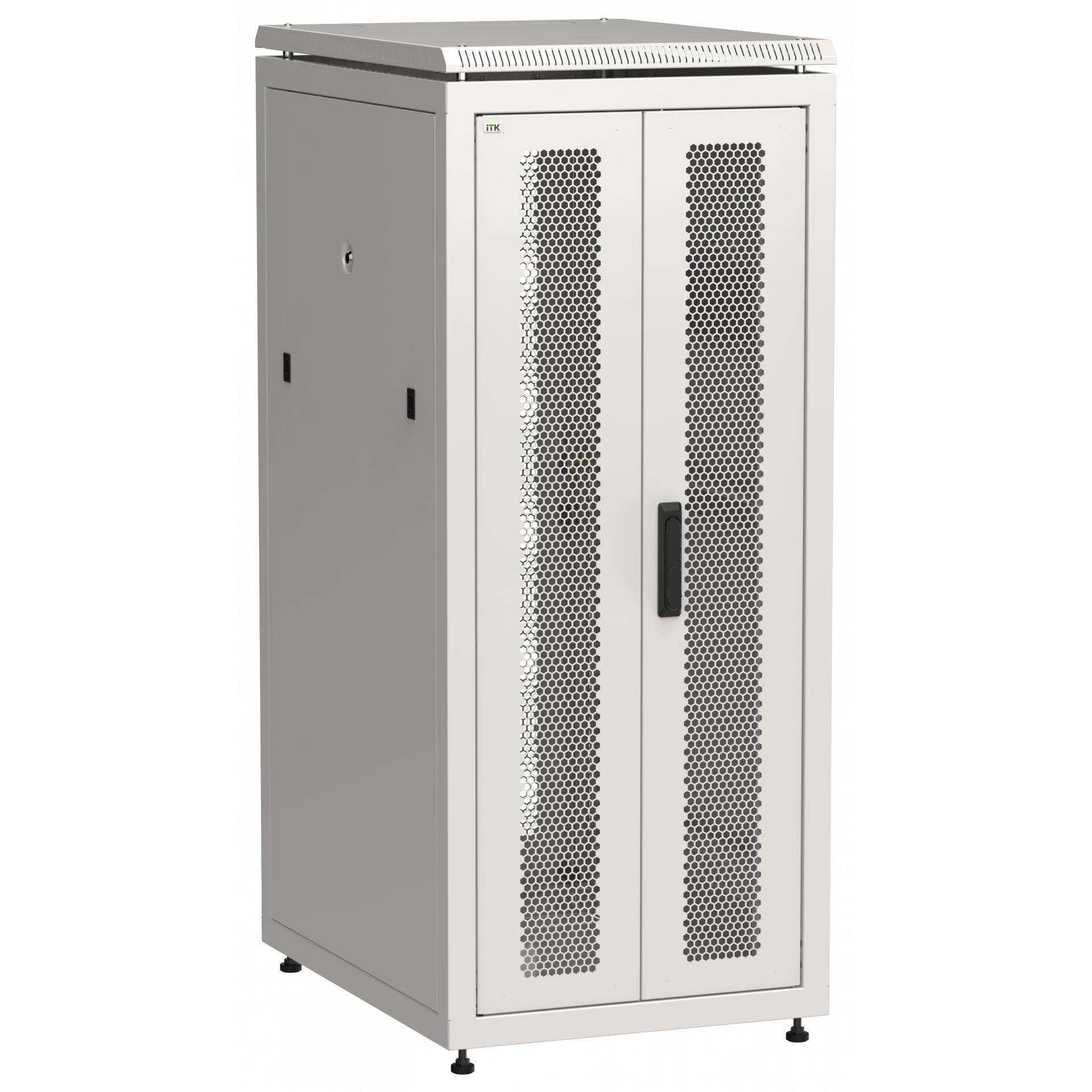 ITK LINEA N Шкаф сетевой 19 28U 600х800мм двери передняя перфорированная задняя двустворчатая перфорированная серый