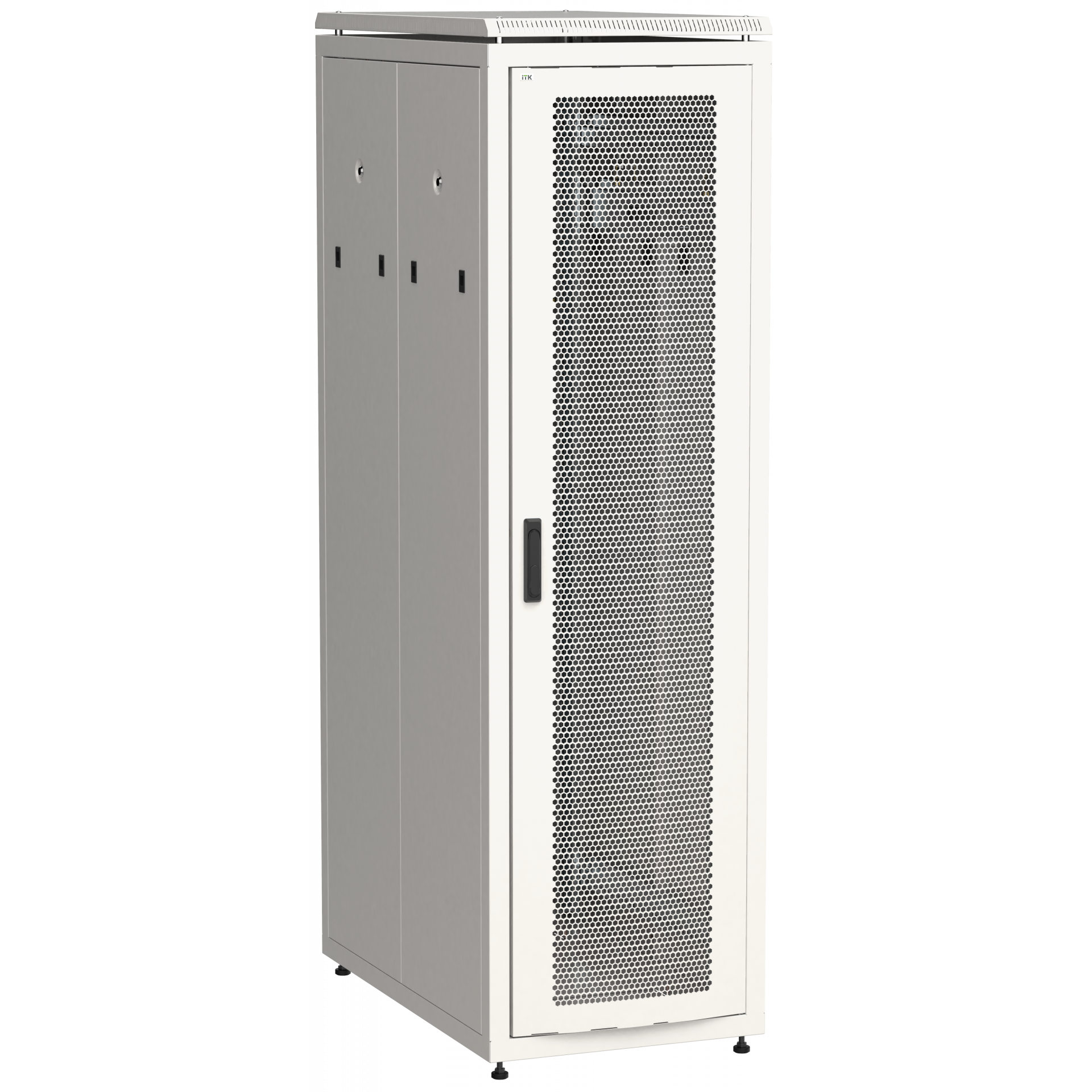 ITK LINEA N Шкаф напольный сетевой 19 33U 800х1000мм перфорированная передняя дверь задняя перфорированная серый