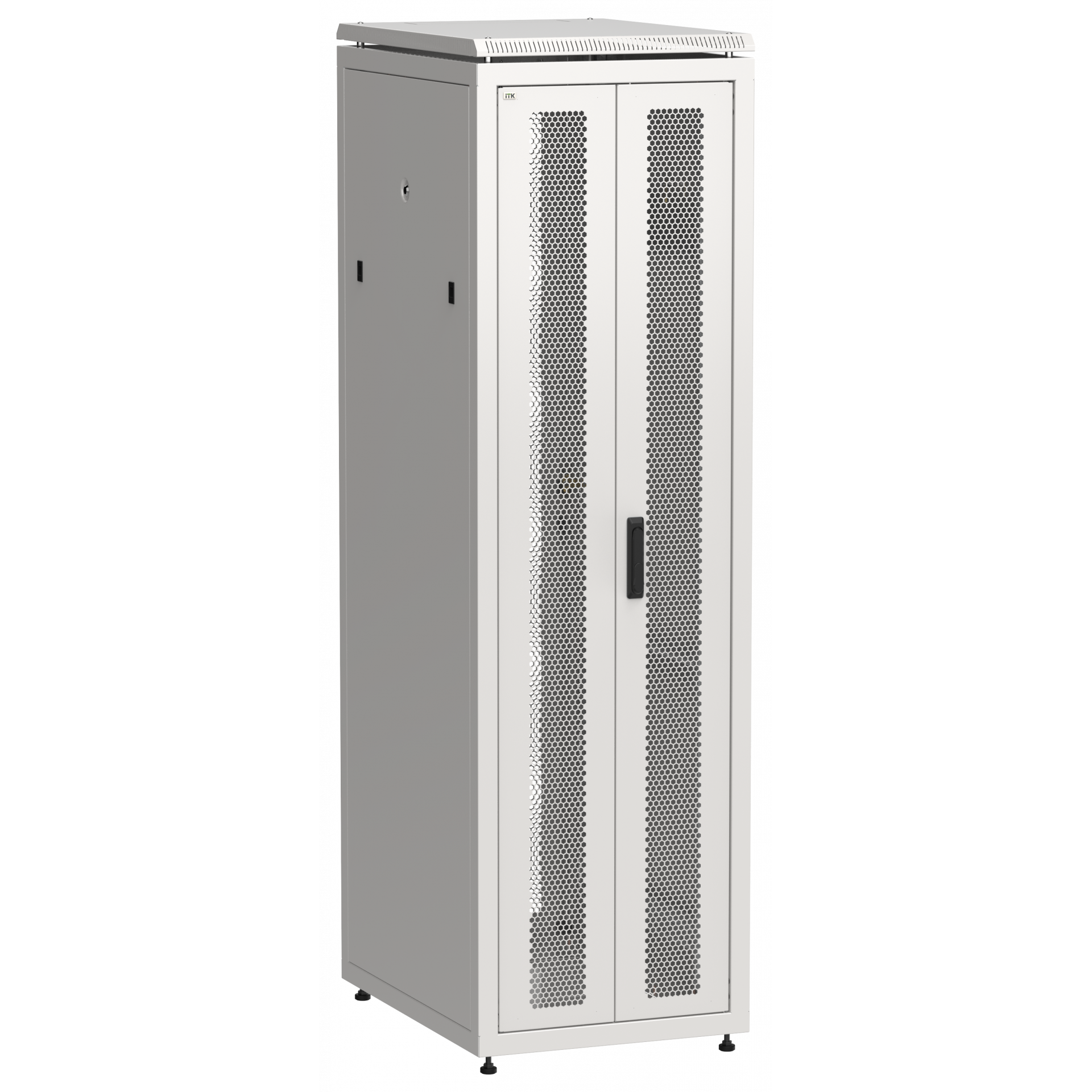 ITK LINEA N Шкаф сетевой 19 42U 600х800мм двери передняя перфорированная задняя двустворчатая перфорированная серый