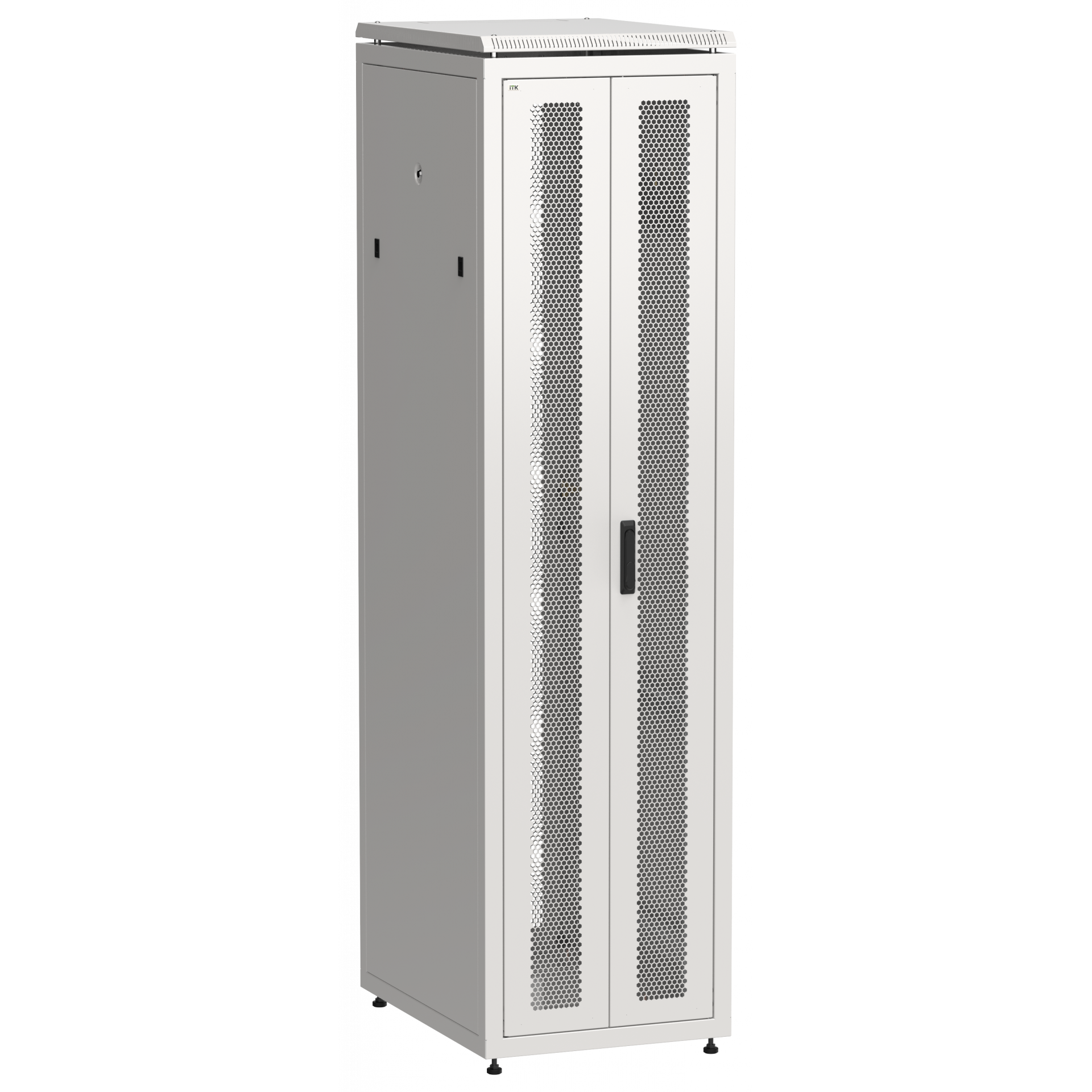 ITK LINEA N Шкаф сетевой 19 47U 600х800мм двери передняя перфорированная задняя двустворчатая перфорированная серый