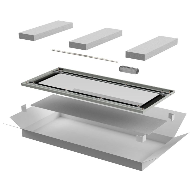 ITK LINEA N Дверь стеклянная 800мм для шкафа 47U серая