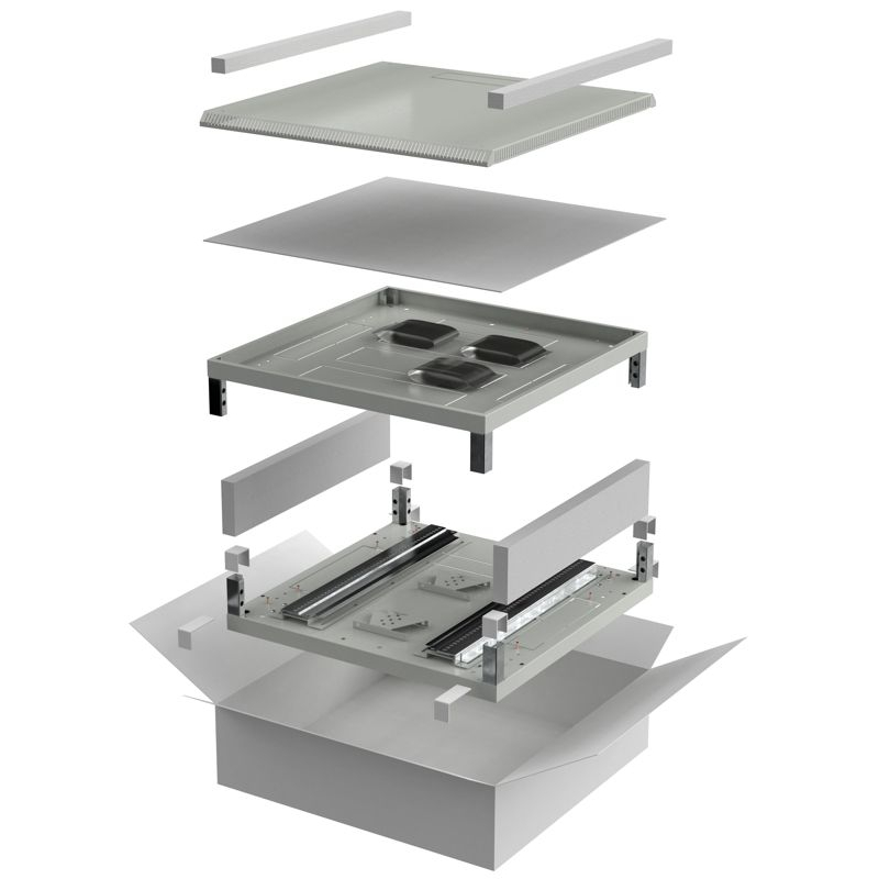 ITK LINEA N Комплект основание и крыша 800х800мм для шкафа 18-27U серый