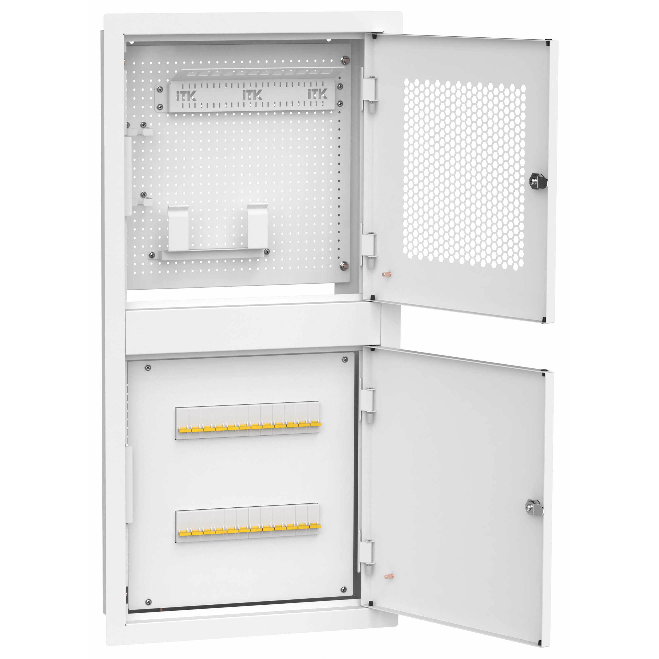 ITK LINEA R встр. двухсек. 2 ком. 400х850мм дв. мет. белый