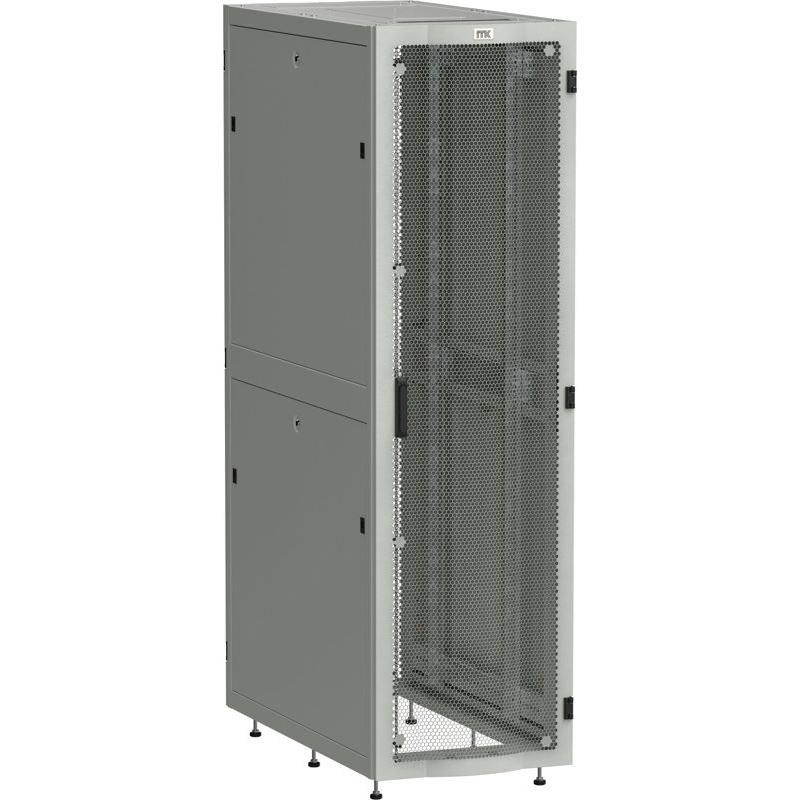 ITK LINEA S Шкаф серверный 19 33U 600х1200мм передняя дверь двухстворчатая перфорированная задняя дверь перфорированная серый RAL 7035