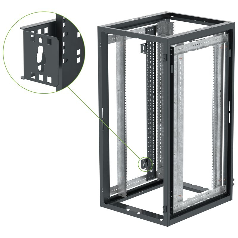 ITK LINEA S Кронштейн для крепления вертикальных PDU в зоне Zero-U черный (2шт/компл)