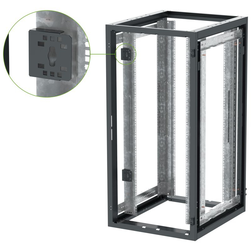 ITK LINEA S Кронштейн длякрепления вертикальных PDU в зоне Zero-U серый (2шт/компл)