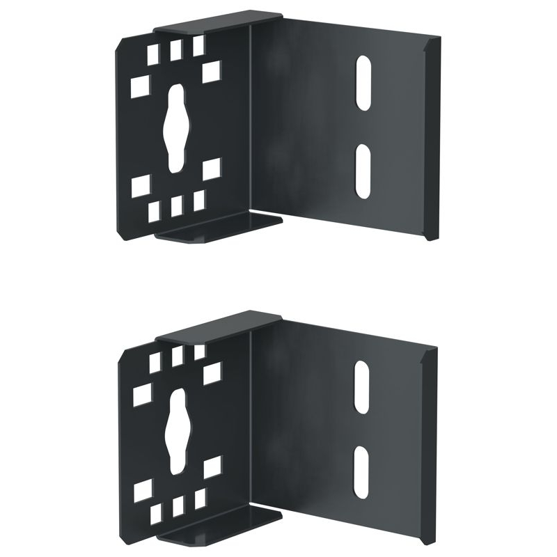 ITK LINEA S Кронштейн для крепления вертикального кабель-оргорганайзера в зоне Zero-U черный (2шт/компл)