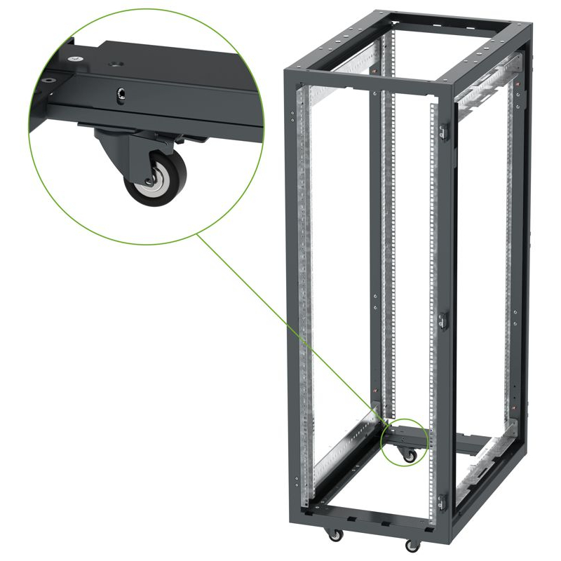 ITK LINEA S Комплект роликов для шкафа шириной 600мм черный