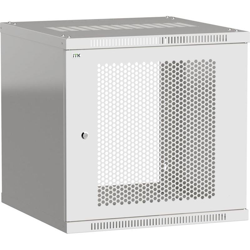 ITK Шкаф LINEA WE 9U 600х600мм дверь перфорированная серый