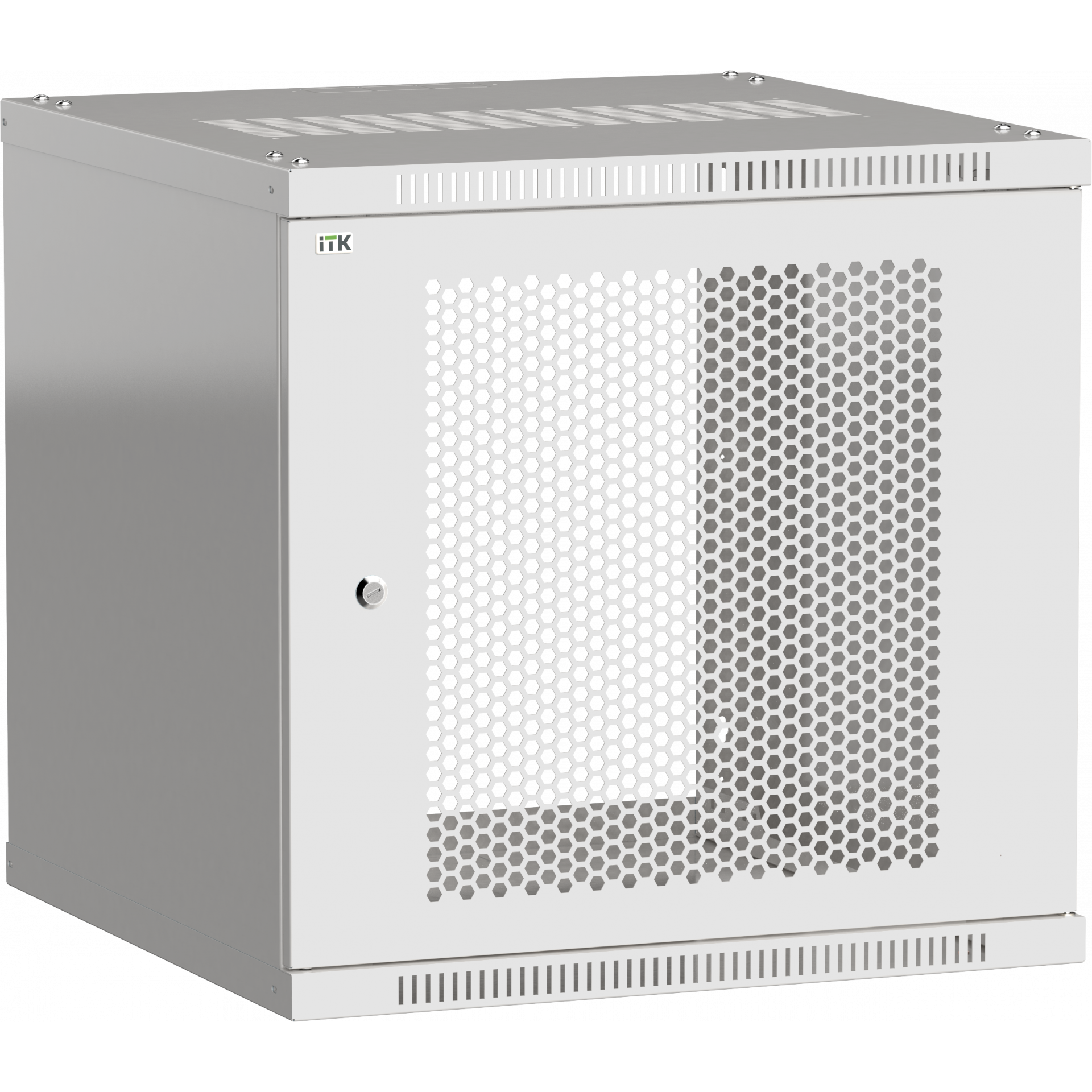 ITK Шкаф LINEA WE 15U 600x650мм дверь перфорированная серый