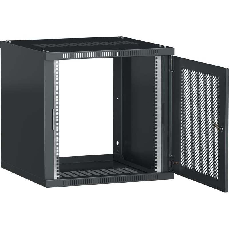 ITK Шкаф LINEA WE 9U 600х600мм дверь перфорированная черный