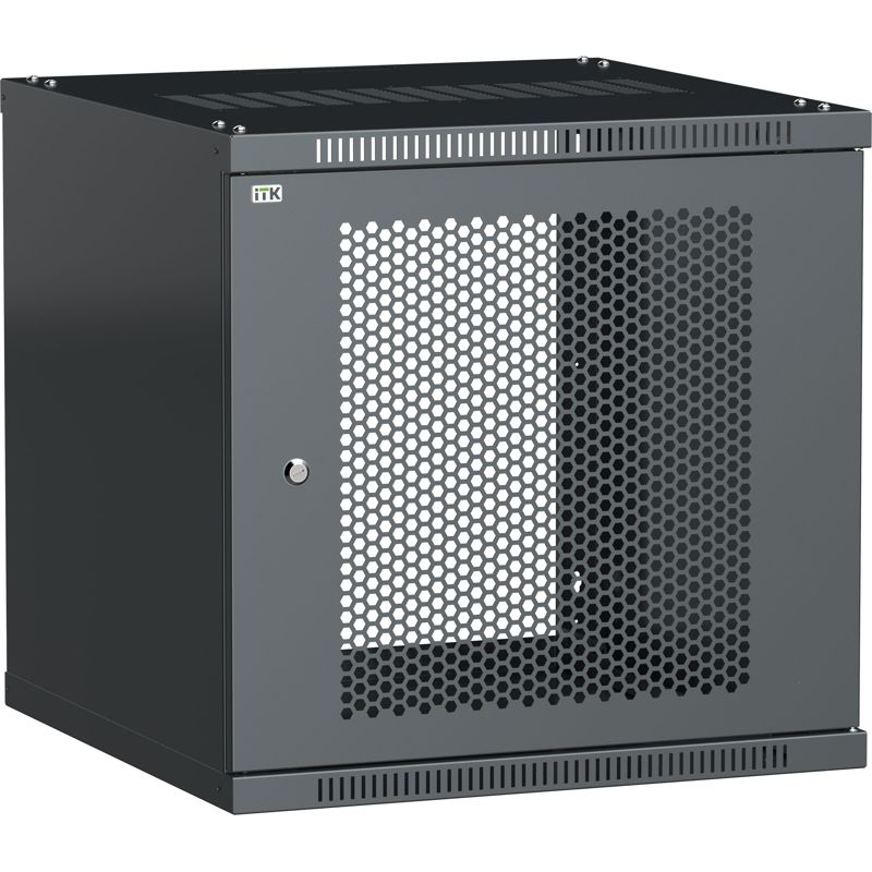 ITK Шкаф LINEA WE 9U 600x650мм дверь перфорированная черный