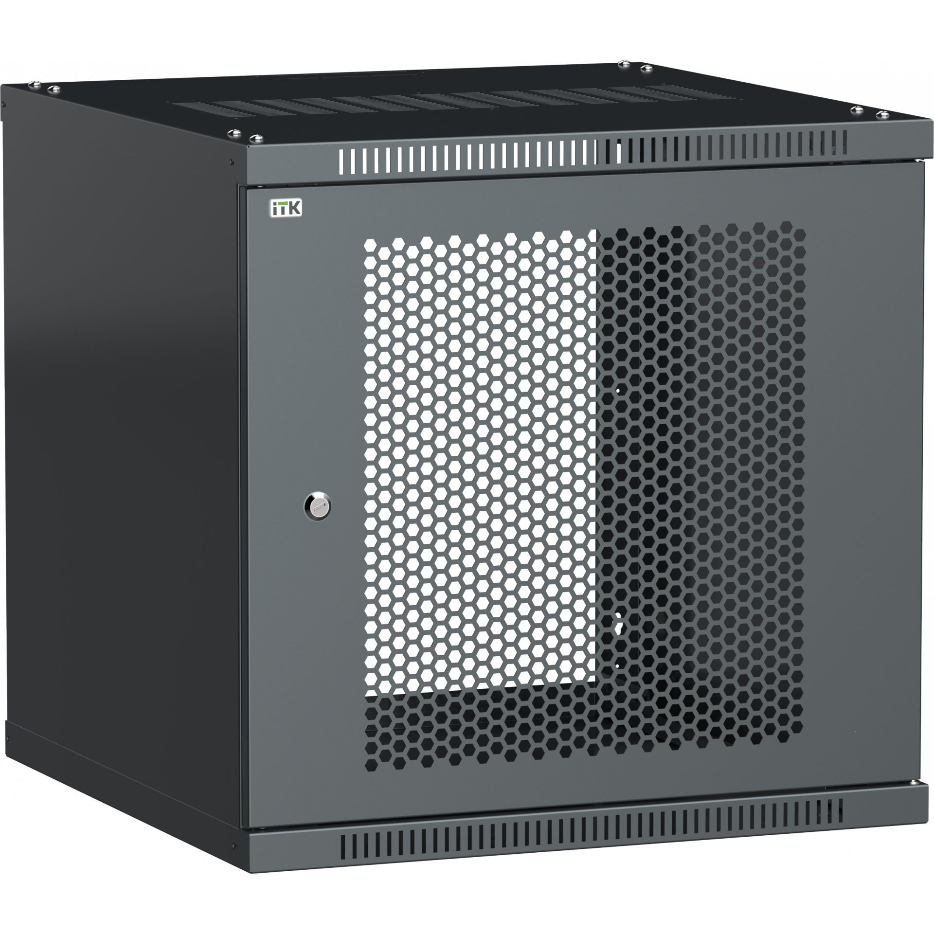 ITK Шкаф LINEA WE 12U 600x650мм дверь перфорированная черный