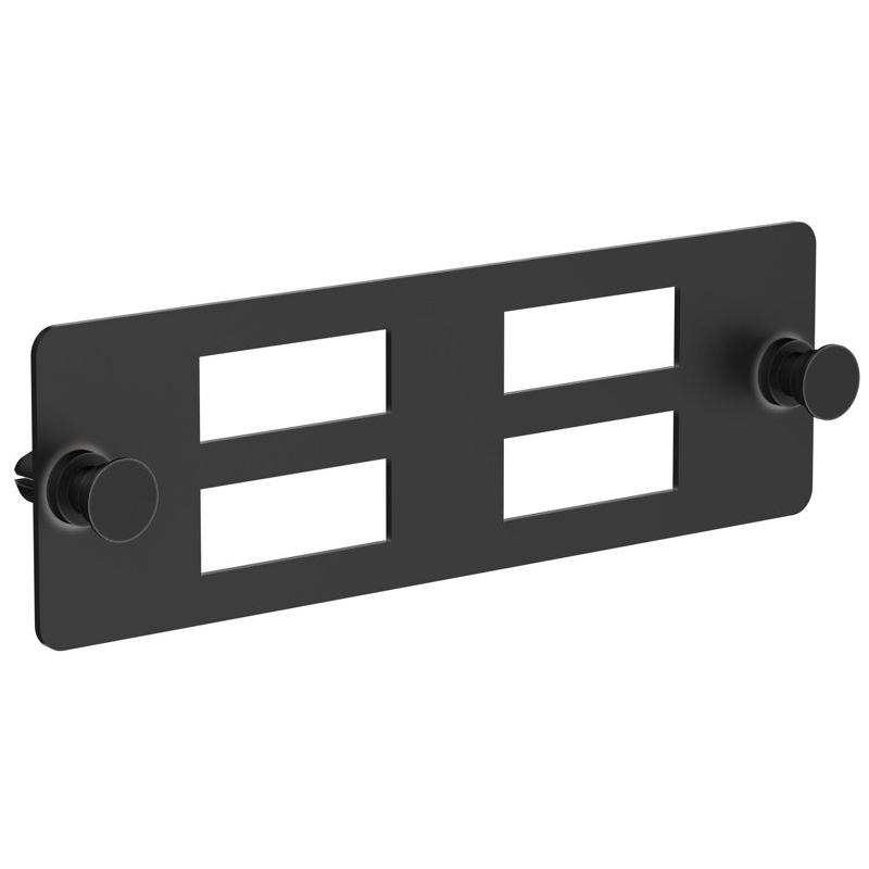 ITK Планка для 4-х адаптеров оптических SC-Duplex черная