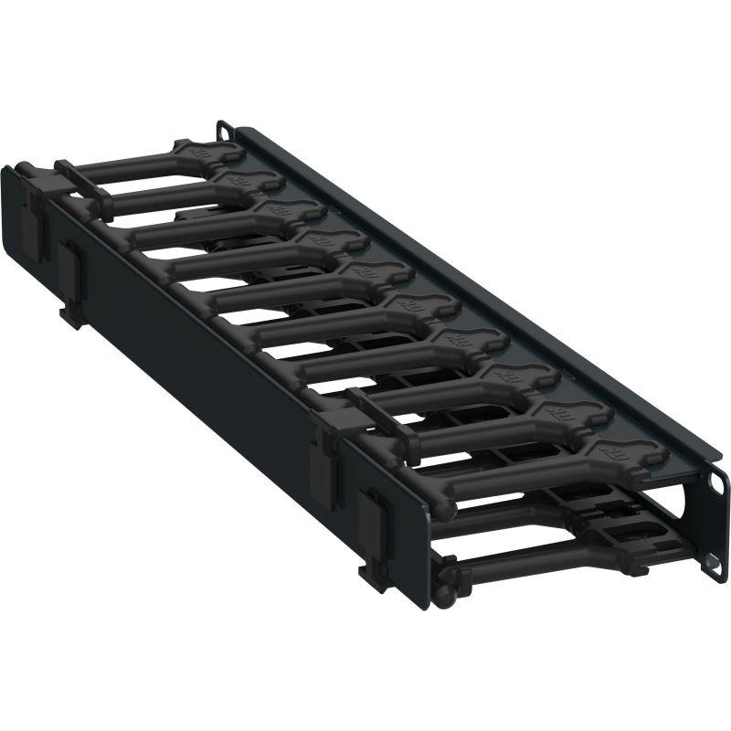 ITK Кабель-органайзер горизонтальный 19 1U черный РФ