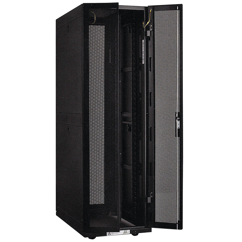 ITK Шкаф серверный 48U 800х1200мм перфорированные распашные двери черный (часть 1)