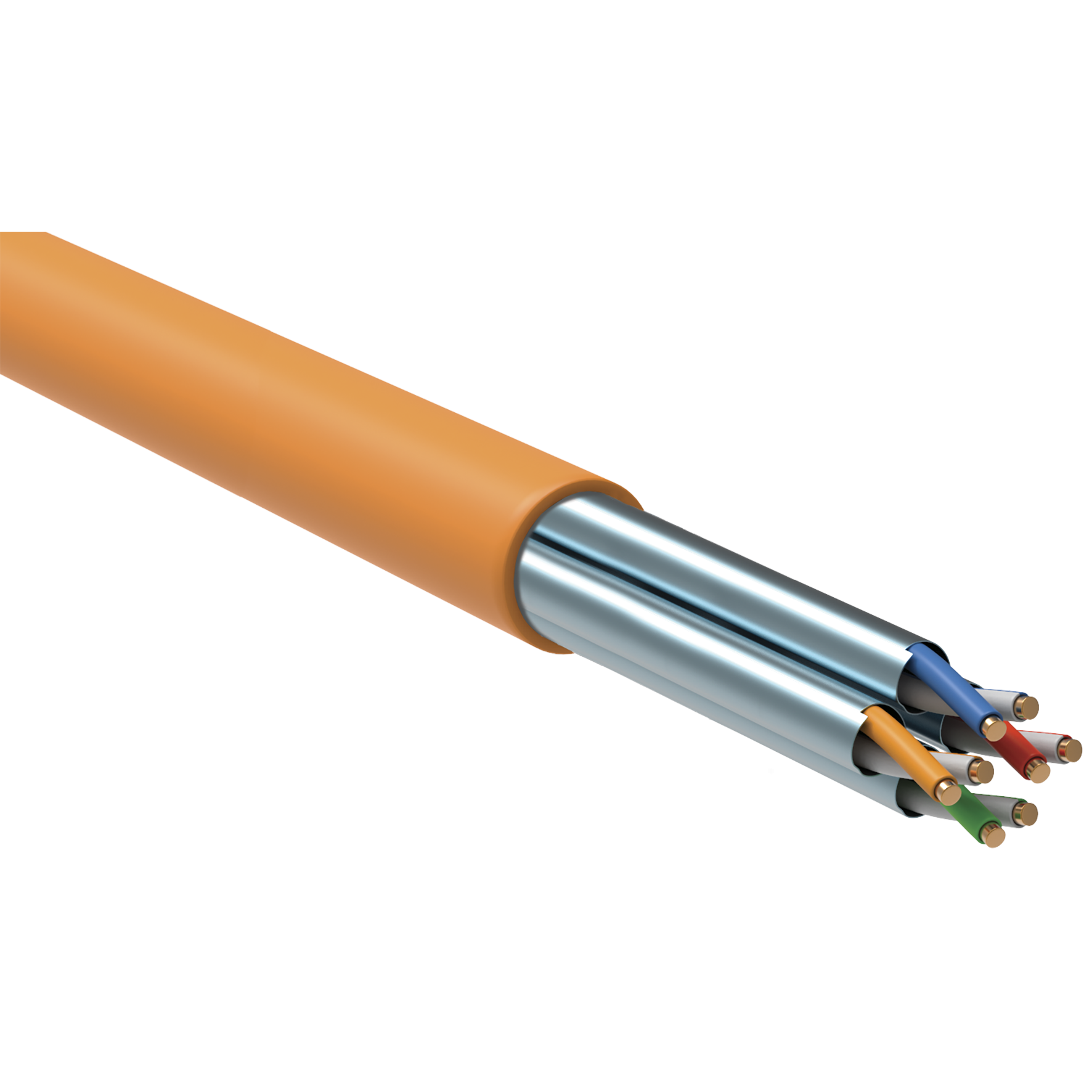 ITK Витая пара U/FTP кат.6A 4х2х23AWG solid LSZH нг(А)-HF оранжевый (305м)