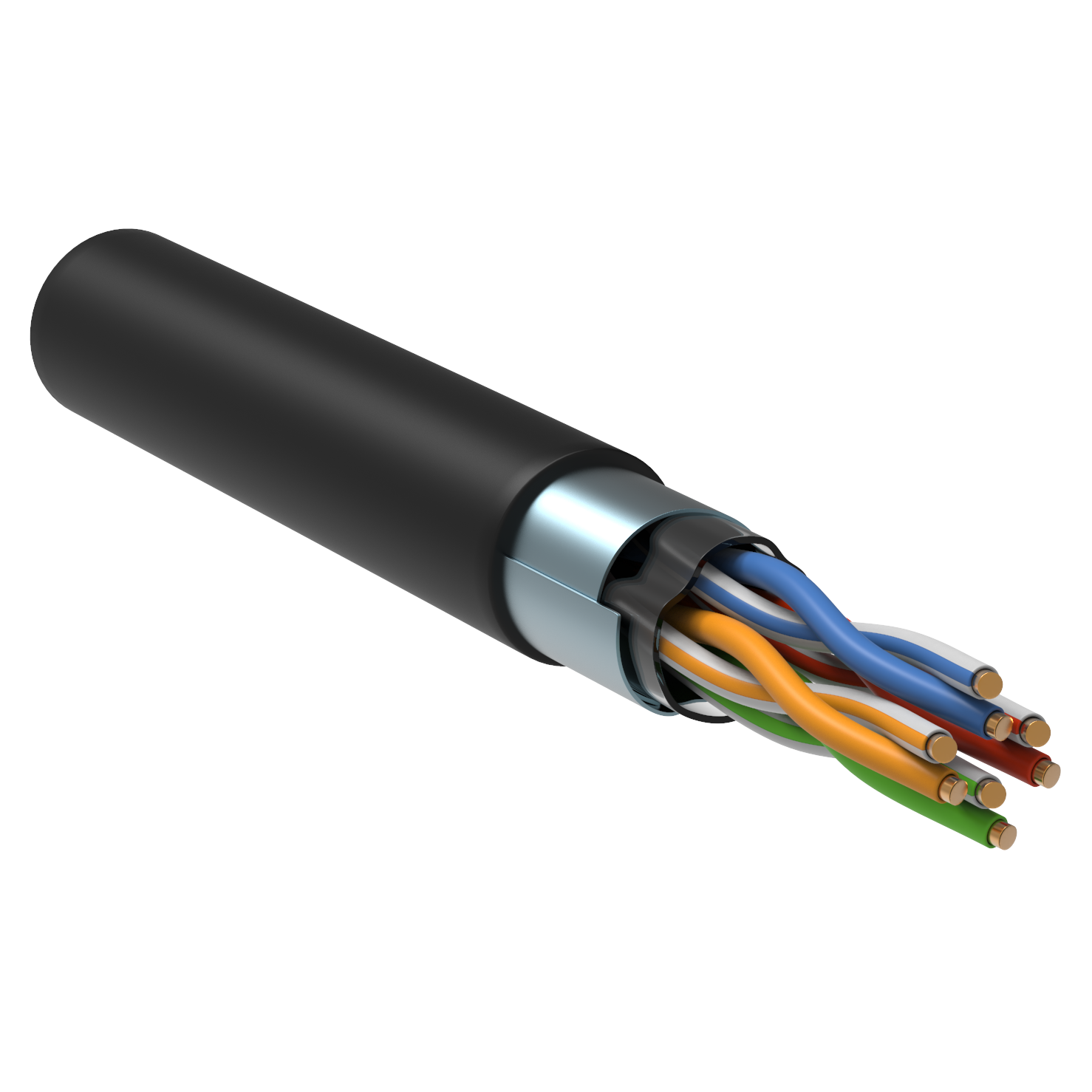 ITK Витая пара F/UTP кат. 5E 4х2х24AWG solid LDPE черный (305м) РФ