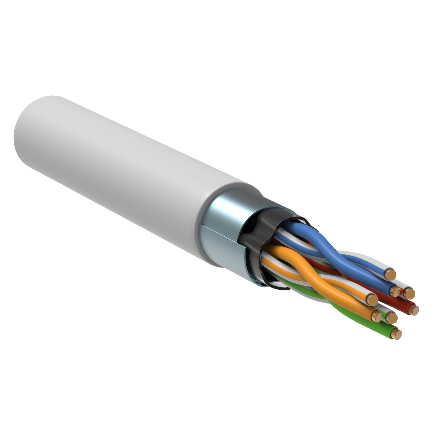 ITK Витая пара F/UTP кат. 5E 4х2х0,52 solid PVCLS нг(А)-LSLTx белый (305м) РФ