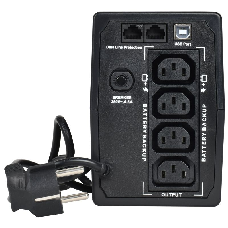 ITK ELECTRA ET ИБП однофазный линейно-интерактивный 800ВА/480Вт 4хС13 LCD дисплей АКБ 1х9AH USB