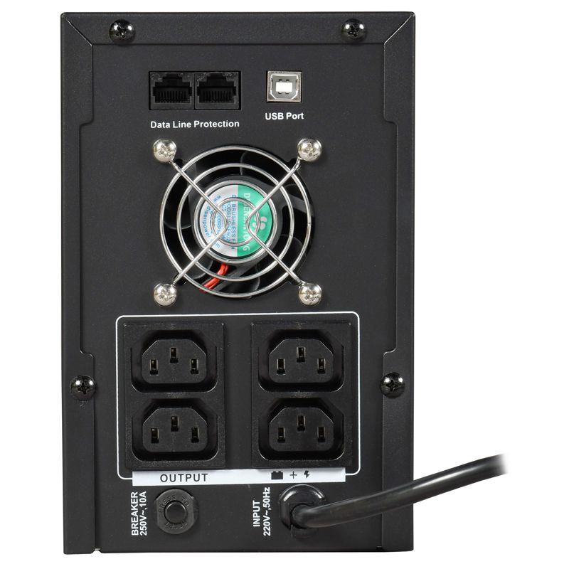 ITK ELECTRA ET ИБП Линейно-интерактивный 2кВА/1,2кВт однофазный с LCD дисплеем с АКБ 2х9AH USB порт