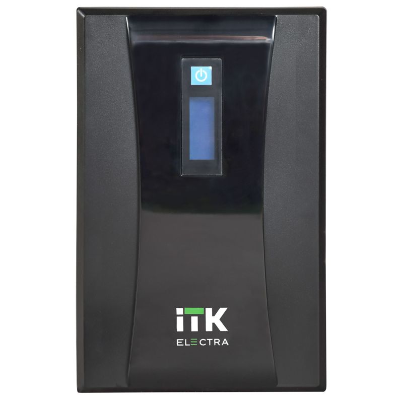 ITK ELECTRA ET ИБП Линейно-интерактивный 2кВА/1,2кВт однофазный с LCD дисплеем с АКБ 2х9AH USB порт розетки Schuko