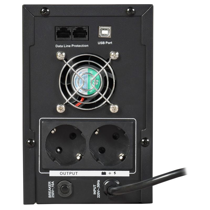 ITK ELECTRA ET ИБП Линейно-интерактивный 2кВА/1,2кВт однофазный с LCD дисплеем с АКБ 2х9AH USB порт розетки Schuko