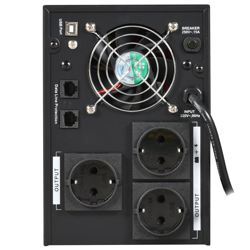 ITK ELECTRA ET ИБП однофазный линейно-интерактивный 3кВА/1,8кВт 3хSchuko LCD дисплей АКБ 4х9AH USB RJ45/11