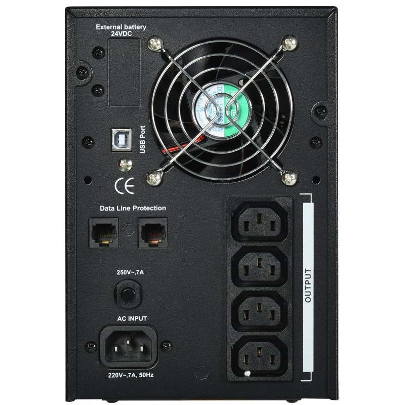 ITK ELECTRA LT ИБП однофазный линейно-интерактивный 1,5кВА/1,2кВт 4хС13 LCD дисплей АКБ 2х7AH USB RJ45/11