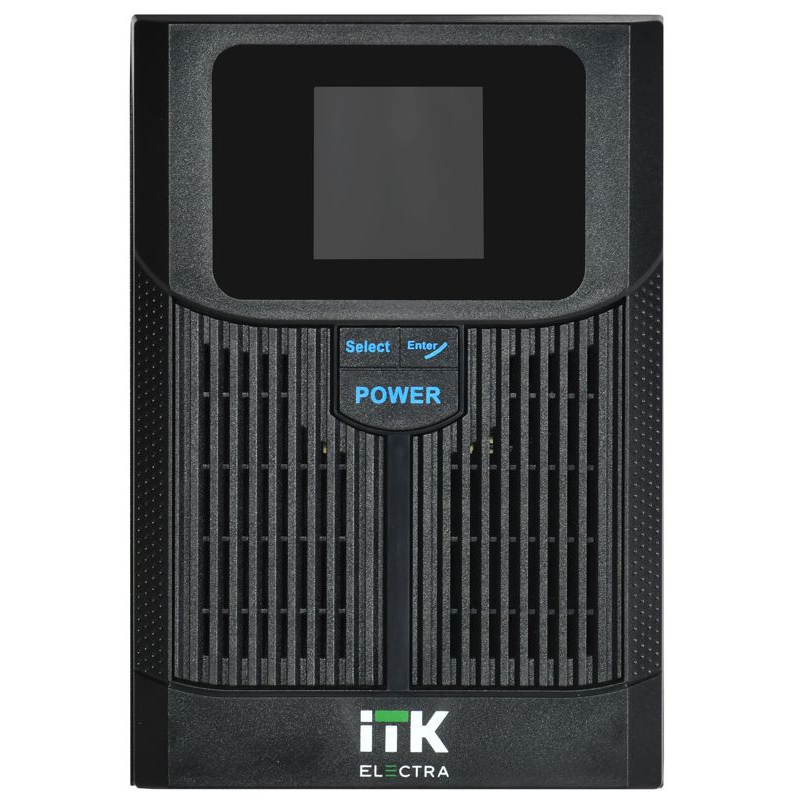 ITK ELECTRA LT ИБП однофазный линейно-интерактивный 1,5кВА/1,2кВт 2хSchuko LCD дисплей 24VDC без АКБ USB RJ45/11